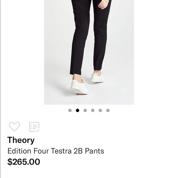 Brand New Edition Four Testra 2B Pants by Theory - Picture 2 of 7